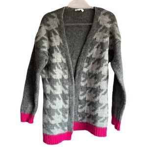 Gray and Pink Women's Cardigan